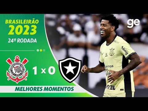 CORINTHIANS 1 X 0 BOTAFOGO | MELHORES MOMENTOS | 24ª RODADA BRASILEIRÃO 2023 | ge.globo