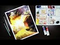 Easy water color painting idea for beginner | Morning Scenery of village | Arnab Kumar Manna