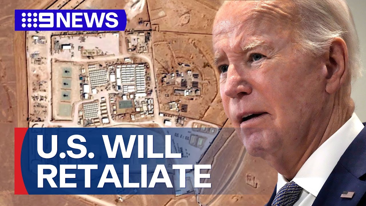 Biden responds to US troops killed by drone strike in Jordan | 9 News Australia