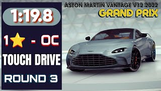 Asphalt 9 Aston Martin Vantage V12 2022 Grand Prix 1 star Round 3 Touch Drive Over clock