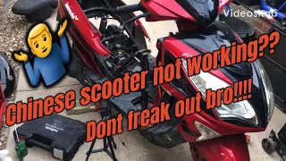 Will It Run? £100 Chinese Scooter Not Starting What To Do! #GY6