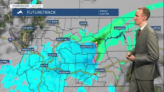Decreasing clouds and increasing wind on Saturday