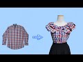 Make a pretty blouse with men's shirts/남자 셔츠로 예쁜 블라우스 만들기/옷리폼