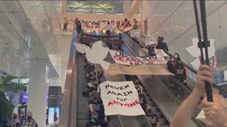 Protesters take over Chicago train station to call for ceasefire in Gaza