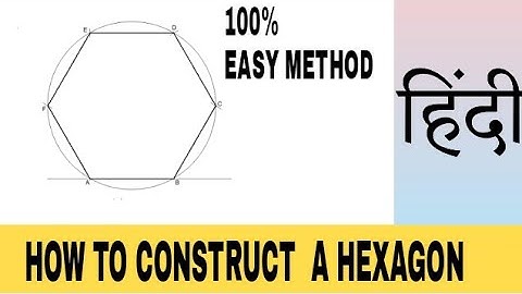 How to draw a regular hexagon knowing the length of one side (HINDI)