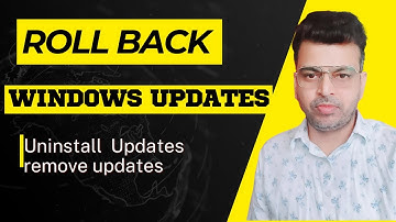 How to uninstall windows updates | How to roll back a windows update