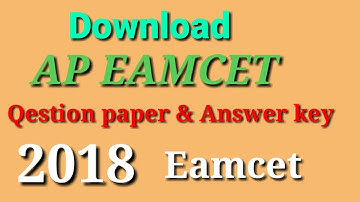 How to download AP eamcet online exam question paper and answer key