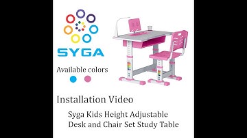 Syga Kids study desk installation video