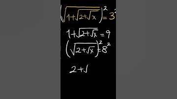 solving radical eqn. sqrt(1+sqrt(2+sqrt(x)))=3 #maths