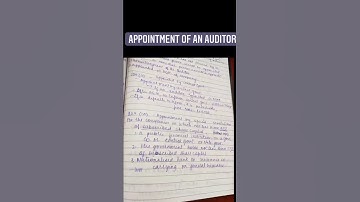 Appointment of an auditor | CA CS Auditing Study Material Notes | Secretarial Practice | Commerce