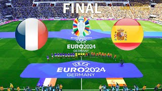 FRANCE vs SPAIN - Final UEFA Euro 2024 | Full Match All Goals | Live Video Game Simulation