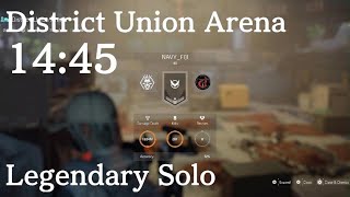 : The Division 2 Solo Speedrun - Headhunter Build - District Union Arena Legendary 14m45s - TU20.3