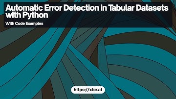 Automatic Error Detection in Tabular Datasets with Python