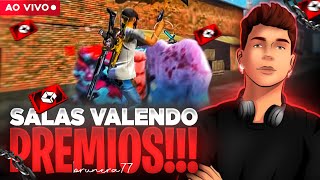 🔥 FREE FIRE AO VIVO - BRUNERA77🔥 - SALINHA PREMIADA E 6V6 COM O CHAT🔥