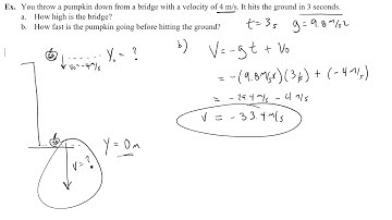 Free Fall & Acceleration Due to Gravity (Thrown Up or Down from a Height)