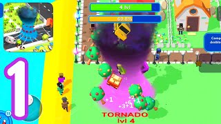 Holein Tornado io-(Gameplay 1)-Granja Niveles 1-2-3-4-5 screenshot 2