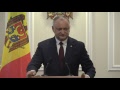 Declarație de presă susținută de Președintele Republicii Moldova, Igor Dodon, după întrevederea cu r