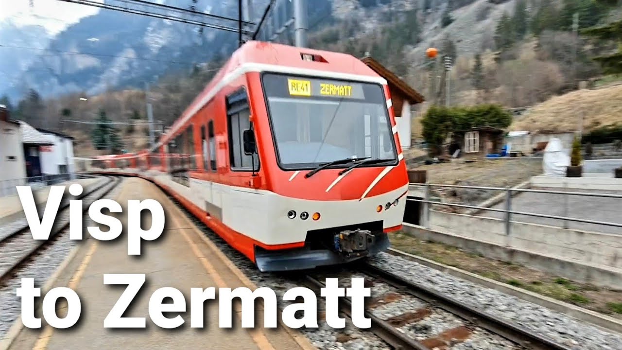 Part 1 Visp to Zermatt train ride with MatterhornGotthardBahn (MGB