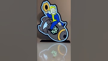 Vault Boy Nuke Riding Nuke 3D printed lamp @BambuLab #shorts #3dprinter #makerworld
