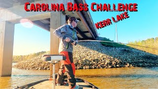 Bridge fishing KERR LAKE for LARGEMOUTH BASS   (CBC bass tournament)