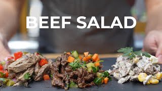 Make your own beef salad (Rindfleischsalat) - step-by-step (incl. 3 variations)