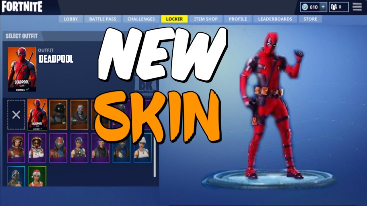 new legendary deadpool skin coming to fortnite battle royale leaked montage - captain america fortnite skin leak