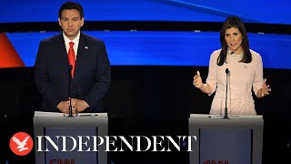 Haley V Desantis Top Moments From First Head-To-Head Debate