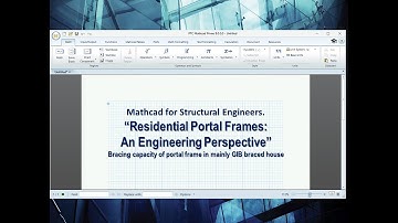 Mathcad for Structural Engineers: Residential Portal Frames