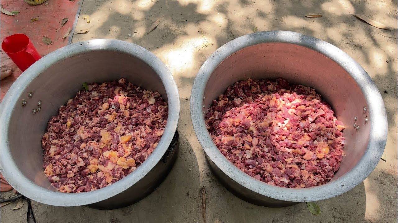 Cooking beef biriyani for 600 people in village 2026