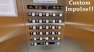 FINAL RIDE: RARE Dover "Custom Impulse" Traction Elevators at an apartment building - Vancouver BC