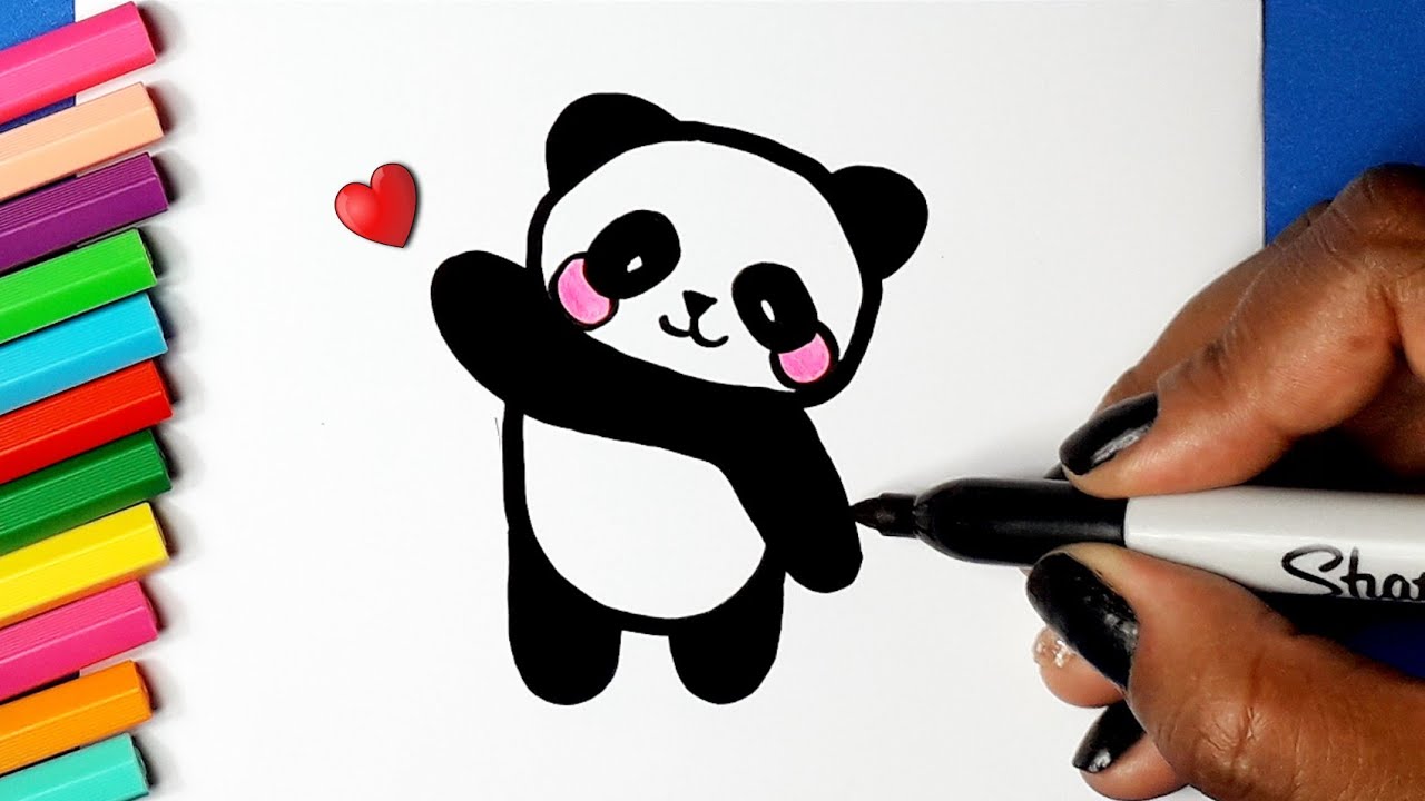 Desenhos de Panda - Como desenhar Panda passo a passo