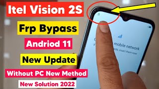 itel Vision 2S (P651L) Andriod 11 Frp Bypass | Itel Vision 2s Google Account Remove Without PC 2022
