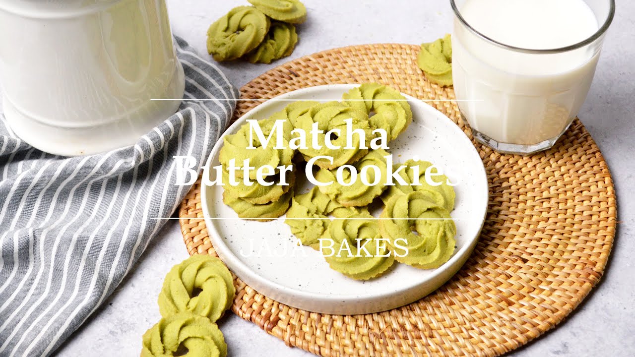 Matcha Butter Cookies | Kue Kering Semprit Dahlia Matcha Green Tea | Jaja Bakes