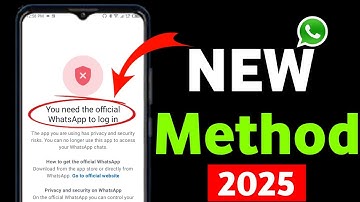 You need the official whatsapp to log in Problem Solution | Whatsapp Login Problem Solution 2025