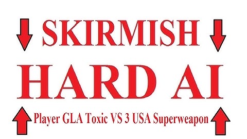 🔴 C&C Generals Zero Hour - Skirmish - Player GLA Toxic vs 3 AI HARD USA Superweapon 🔴