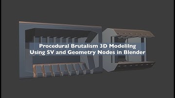 LIVENODING Procedural Brutalism Modeling Using SV and Geometry Nodes: Bus Stop