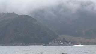M141215B 海上自衛隊 ミサイル艇『はやぶさ・うみたか』 舞鶴水道通過