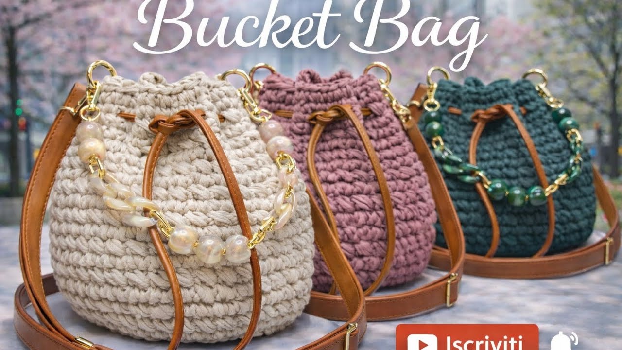 La Bucket Bag più trendy della stagione/TUTORIAL FACILISSIMO IN UN POMERIGGIO 👍💪❤️