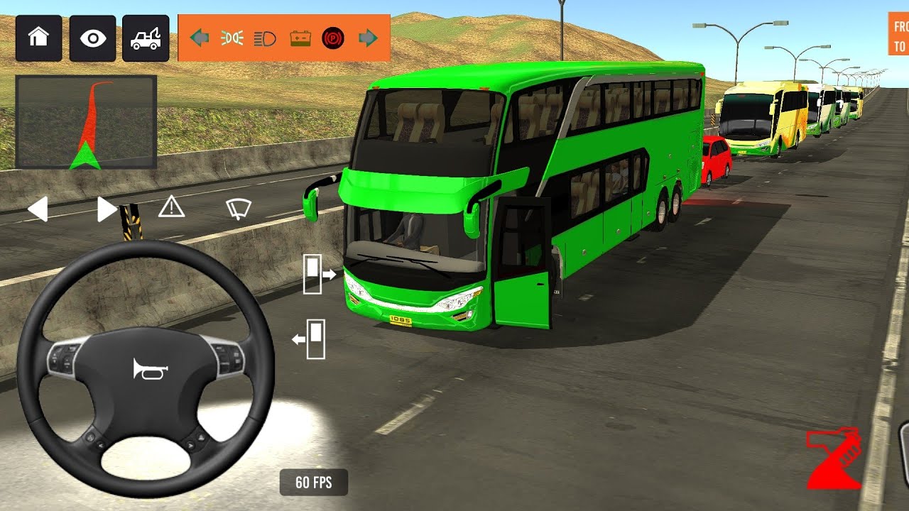 BUS SIMULATOR INDONESA || 🚍Bus  Driving👮‍♂️ City • new Coach bus Simulator-Android Gameplay Bus 2025