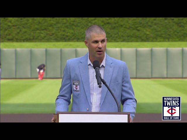 Joe Mauer Minnesota Twins Hall of Fame induction speech 