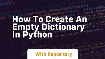how to create an empty dictionary in python