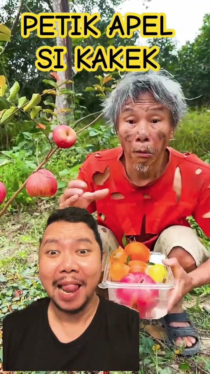 KAKEK SUKA BANGET PETIK APEL!!!??? #funny #fruit #satisfying #comedy #lucu #shortsfeed