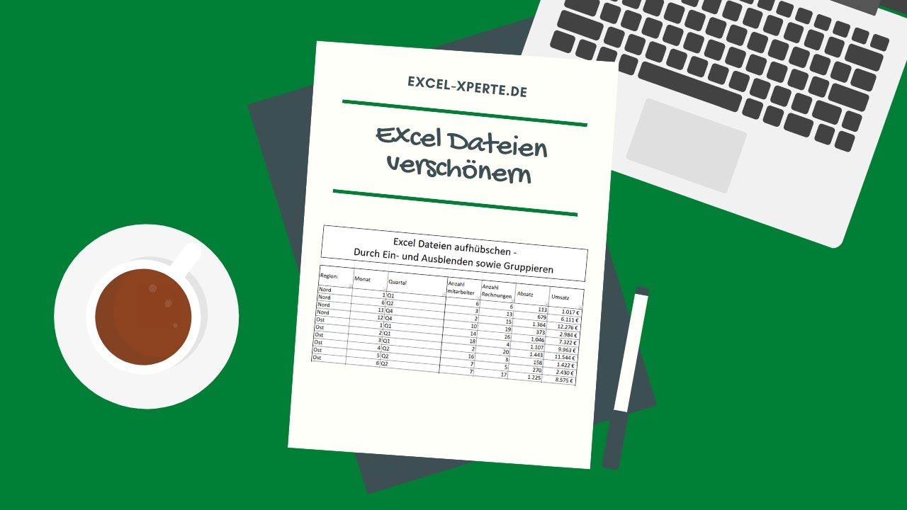 So Versch Nerst Du Deine Excel Tabelle Mit Ein Und Ausblenden Von Zeilen Und Spalten Youtube