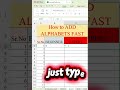How to Add A, B, C, D Automatically in MS Excel