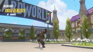 (GLITCH???) JUNKRAT BREAKS INVISIBLE RIPTIRE IN BLIZZARD WORLD - Overwatch Highlights