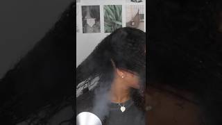 Steaming for dry natural hair #shorts #dryhairtreatment #curlyhair