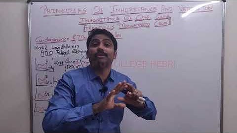 II PU BIOLOGY; Chapter-5;Principles of Inheritance & Variations;Part-7: Lecture by Mr. Sunil Chittal