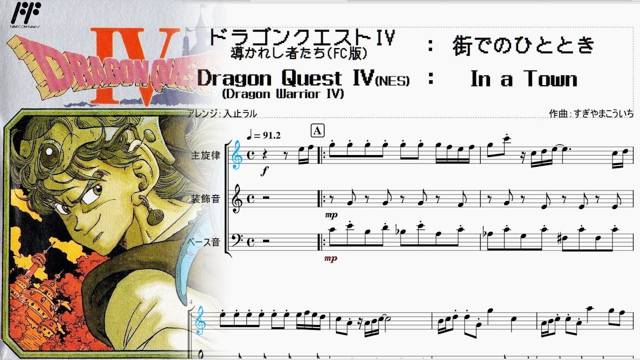 ドラゴンクエスト4：街でのひととき(FC版) Dragon Quest 4(NES) ：In a