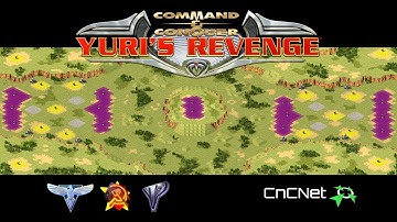 Red Alert 2 | cncnet | more offansive more deffansive map | 3v3 | gameplay