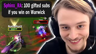 A viewer gave me $500 to first time Warwick Toplane screenshot 5